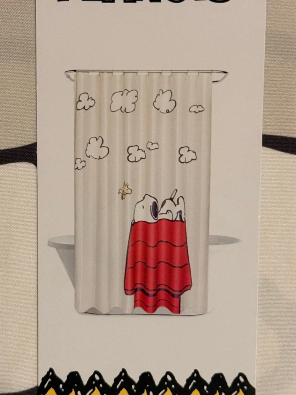New Peanuts Snoopy Shower Curtain